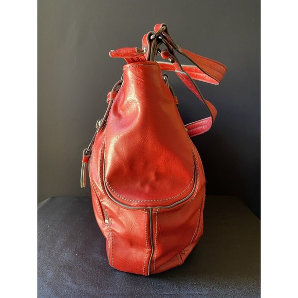 Red Handbag Nine West Faux Leather Shoulder Bag - Picture 3 of 12